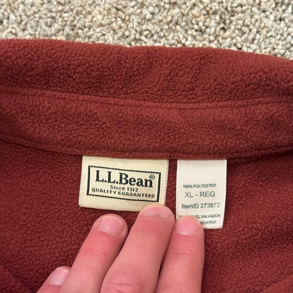 L.L. Bean Men's Button Up Fleece Shirt size XL - Picture 3 of 4